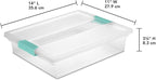 Sterilite 6-Pack Clip Box, Stackable Clear Plastic Bins - Image 3