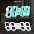15" large 3d led wall clock rgb neon, view 9