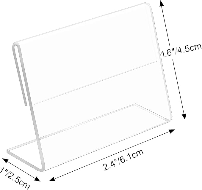 Ludery Small Acrylic Sign Holder 2.4 x 1.6 Inch, Mini Food Sign Labels - Image 2