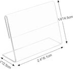 Ludery Small Acrylic Sign Holder 2.4 x 1.6 Inch, Mini Food Sign Labels - Image 2