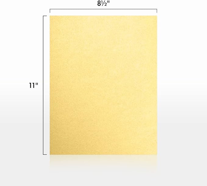 LUXPaper 8.5" x 11" Cardstock | Letter Size | Gold Metallic | 105lb. Cover | 50 - Image 2