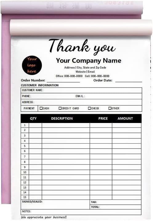 Custom Carbonless Sales Invoice Form Books by Unknown