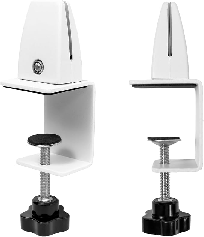 Heavy Duty Sneeze Guard Clamp For 0.1" to 1" Thick Panel, Desk Partition - Image 3