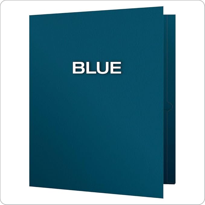Oxford Twin-Pocket Folders, Textured Paper, Letter Size, Holds 100 Sheets - Image 3