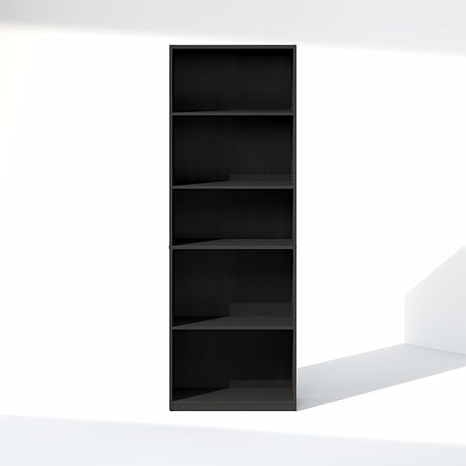 Furinno GEHRY DVD Shelf, 5-Tier CD Rack, Media Shelf - Image 6