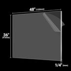 CALPALMY 1/4" Thick Clear Large Acrylic Sheets - Image 2