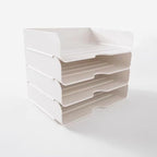 4 Tier Desk Organizer, Stackable Paper Tray Organizer - Image 6