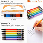 Shuttle Art Mechanical Pencils, 210 Pack Bulk Mechanical Pencils 0.7mm Medium - Image 2
