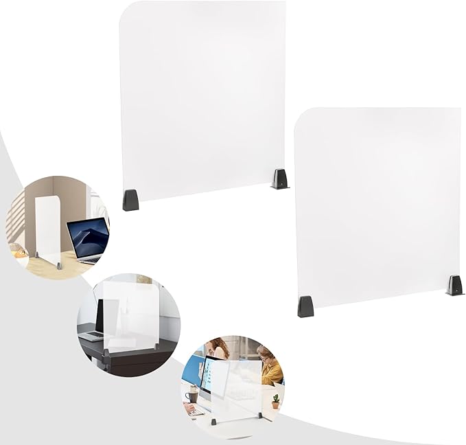 KONKENIE Acrylic Office Privacy Partition Indoor Desk Divider Guard Rectangle - Image 6