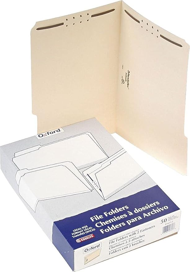 Pendaflex Manila Fastener Folders, Legal Size, 2 Fasteners, 1/3 Cut - Image 2
