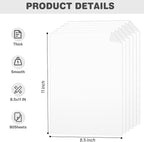 White Cardstock 8.5 X 11, 80 Sheets Card Stock, 75lb/ 200gsm Copy Paper - Image 2