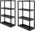 CX 4-Tier Plastic Storage Shelving Unit 2-Pack, Medium Duty, 75lbs Per Shelf by Unknown