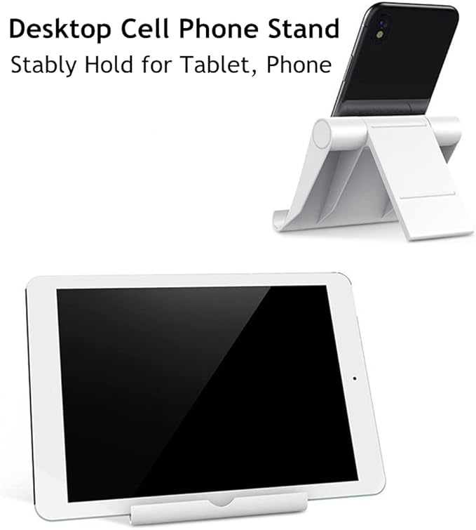 JUSDIQIR Cell Phone Stand for Desk Foldable Cell Phone Holder Desk Tablet - Image 4