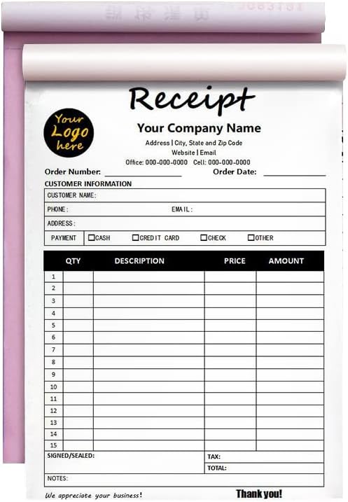 Custom Carbonless Sales Invoice Form Books by Unknown