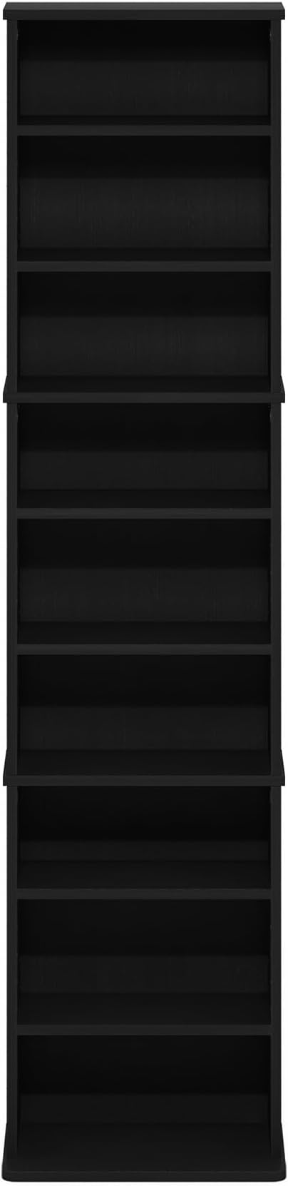 Furinno Jaya DVD Shelf, 9-Shelf Tall Narrow CD Rack, Media Shelf - Image 6