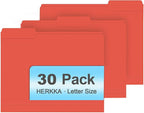 File Folder, HERKKA 30 Pack 1/3 Cut Tab File Folders, File Folders Great by HERKKA