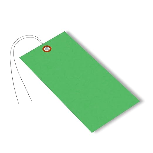 SmartSign 6.25 x 3.125 inch “Green” Blank Tyvek Shipping Tags by SmartSign