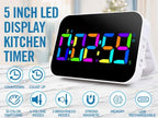 Kitchen Digital RGB Timer, Count Down Up, Rechargeable, Vibration Mode - Image 2