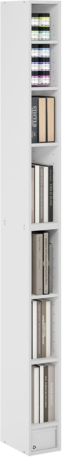 Furinno Fulda Book Shelf, 8-Tier Bookshelf, Bookcase with Space Saving Storag...