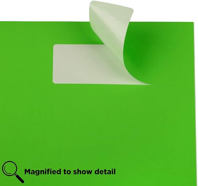 JAM Paper Shipping Address Labels, Rectangular, 1 1/3 x 4, Neon Green - Image 4