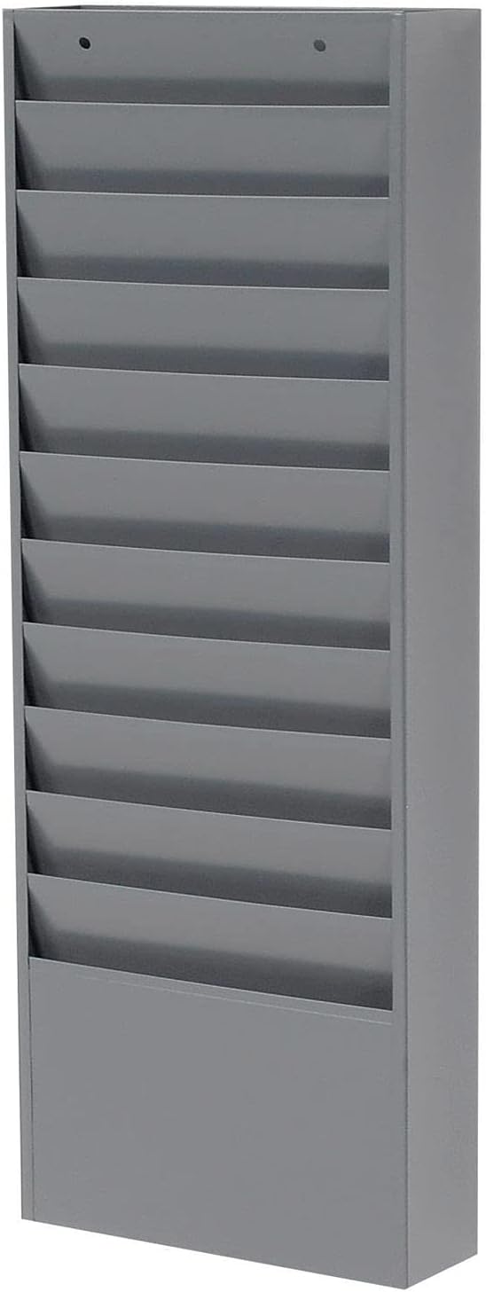 Global Industrial Steel Medical Chart Hanging Wall File Holder, 11 Pockets by GlobalIndustrial