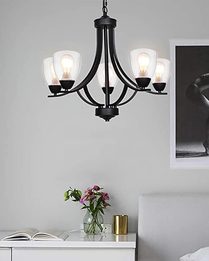 Eidonta 4 Pack Clear Glass Shade Replacements, Bell Shaped Glass Shade Covers - Image 7