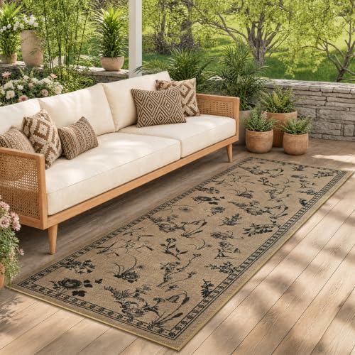 dweike easy jute non slip runner rug, 2x6, close-up detail