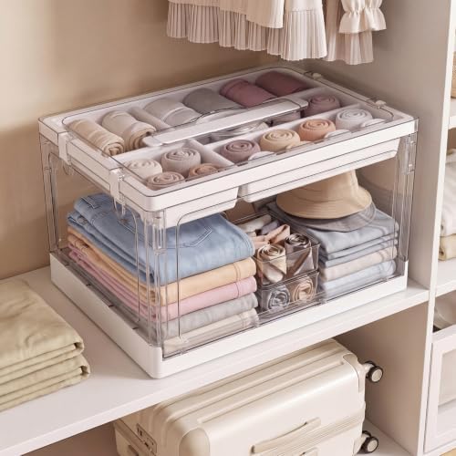 24qt 2packs clear craft organizers and storage with showing dimensions