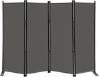 MAYOLIAH 4 Panel Room Divider Screen 6Ft Tall Foldable Privacy Dividers Indoor by MayoliahHome