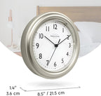 Presentime & Co. 8.5" Modern Farmhouse Essential Wall Clock, Silent Non Ticking - Image 7