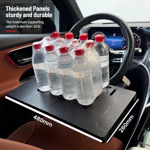 2-in-1 Car Steering Wheel Tray Desk & Car Seat Gap Filler Organizer
