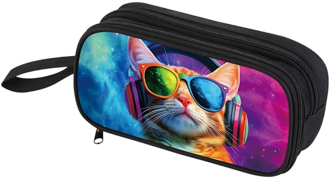 HiGaits Pencil Case for Boys, Durable Pen Box Cat by Unknown