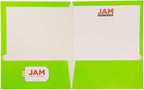 JAM PAPER Laminated Two Pocket Glossy School Folders - Image 2