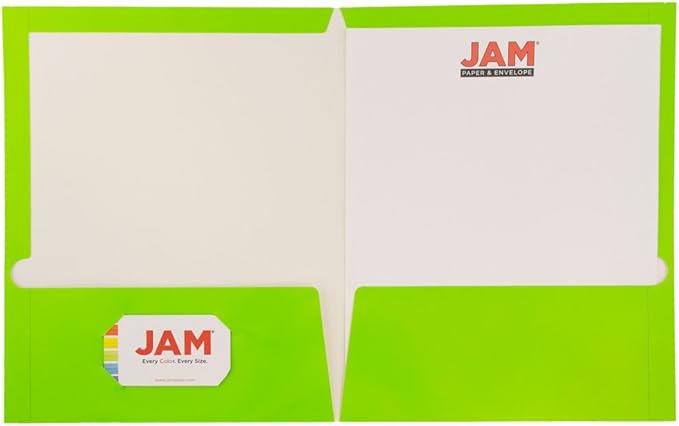JAM PAPER Laminated Two Pocket Glossy School Folders - Image 2