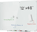 TOWON 6 x 4ft Glass Whiteboard Wall – Magnetic White Dry Erase Board by TOWON