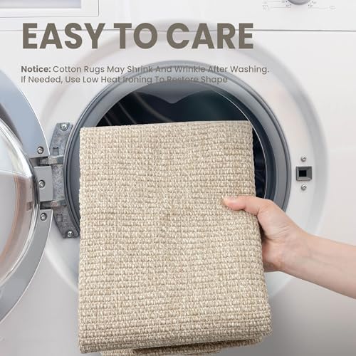 earthall washable runner rug 2x6 ft non slip, close-up detail