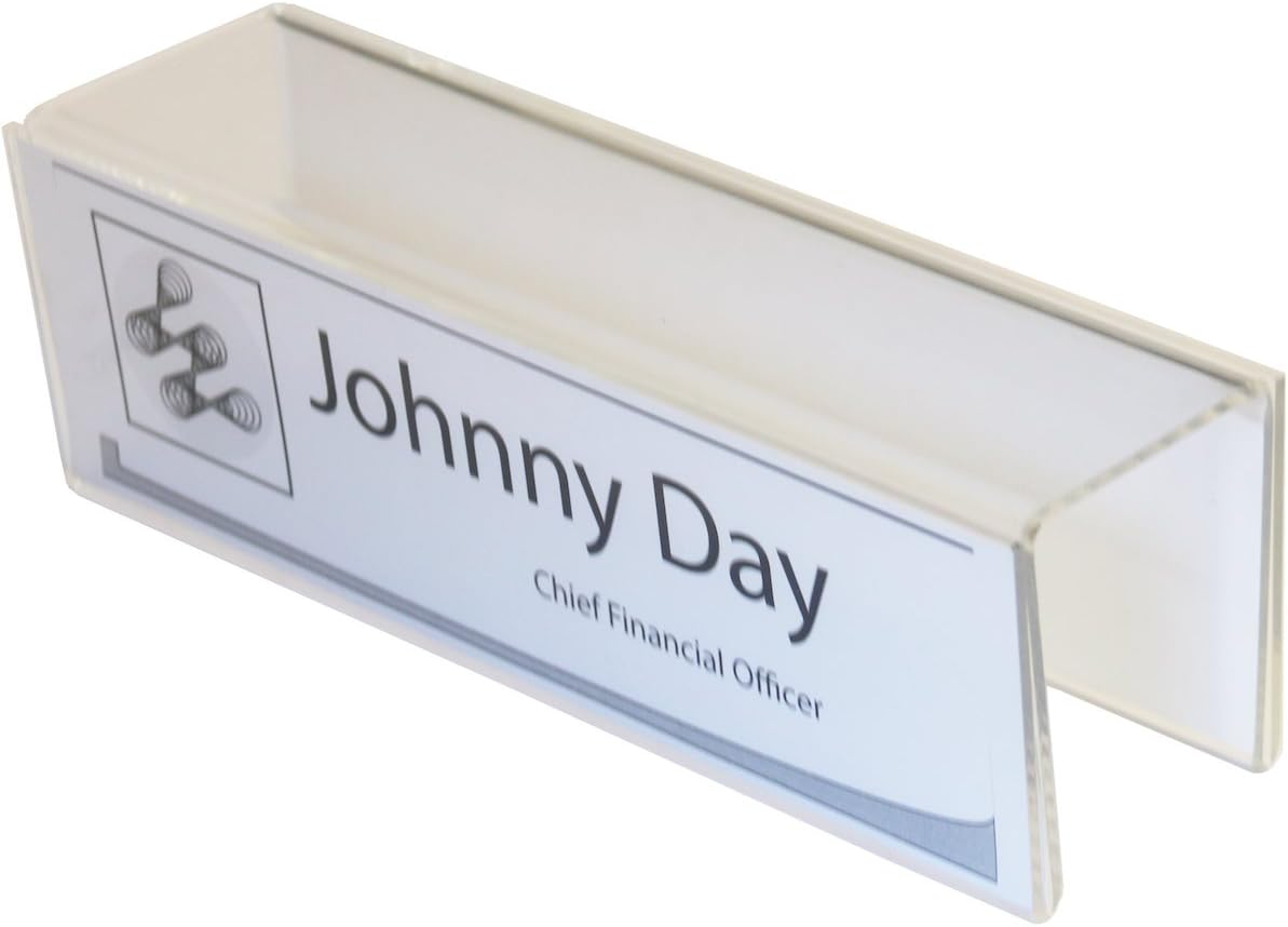 8-1/2" x 2" Double-Sided Cubicle Name Plate Holders 8-1/2" Wide x 2" high x 2"