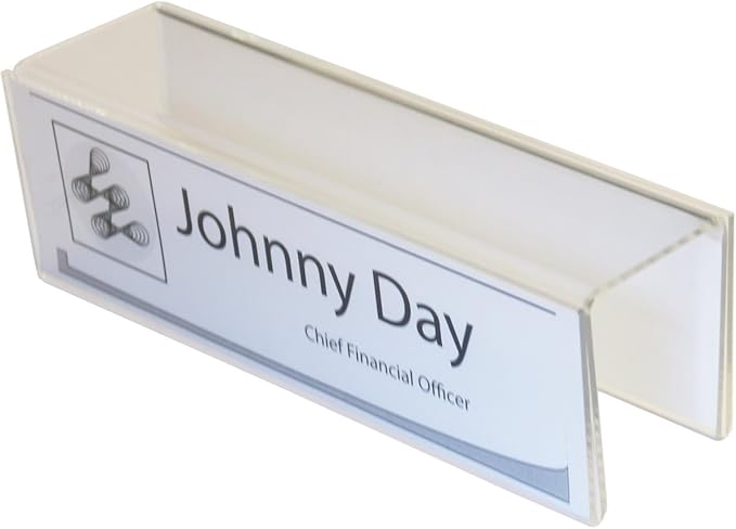 8-1/2" x 2" Double-Sided Cubicle Name Plate Holders 8-1/2" Wide x 2" high x 2" by Plastic+Products+Mfg