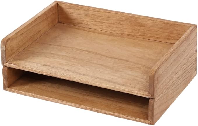 DDYURI Wood Stackable Paper Trays by DDYURI