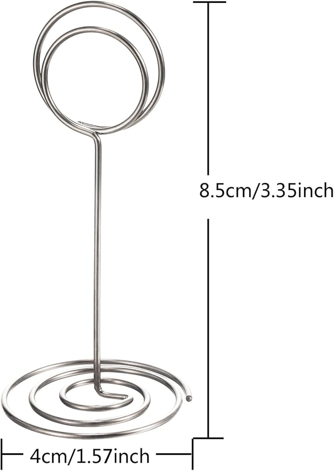 TecUnite 24 Pieces 3.35 Inch Table Number Holder Place Card Photo Holder - Image 4