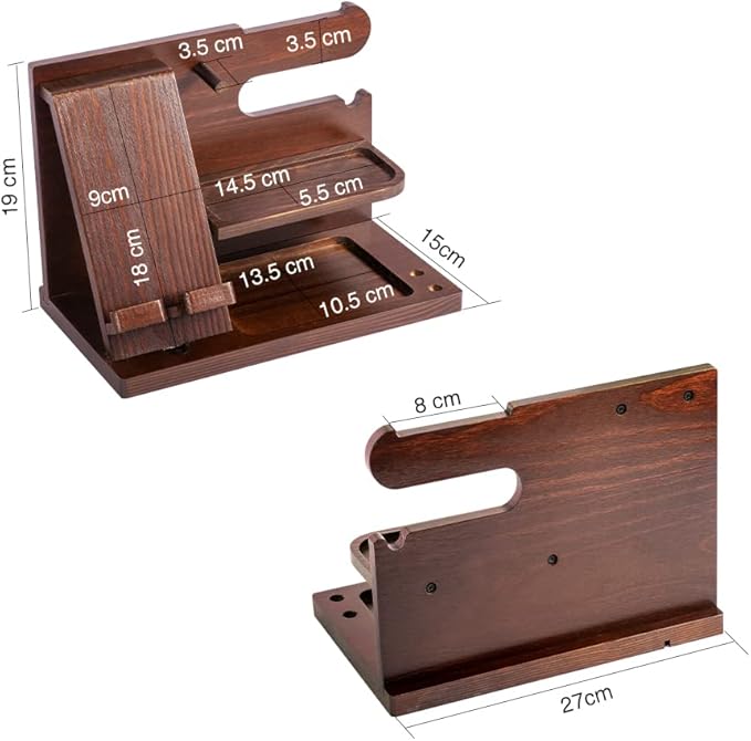 Gifts for Men Wood Phone Docking Station for Mens Gifts for Christmas Husband - Image 3
