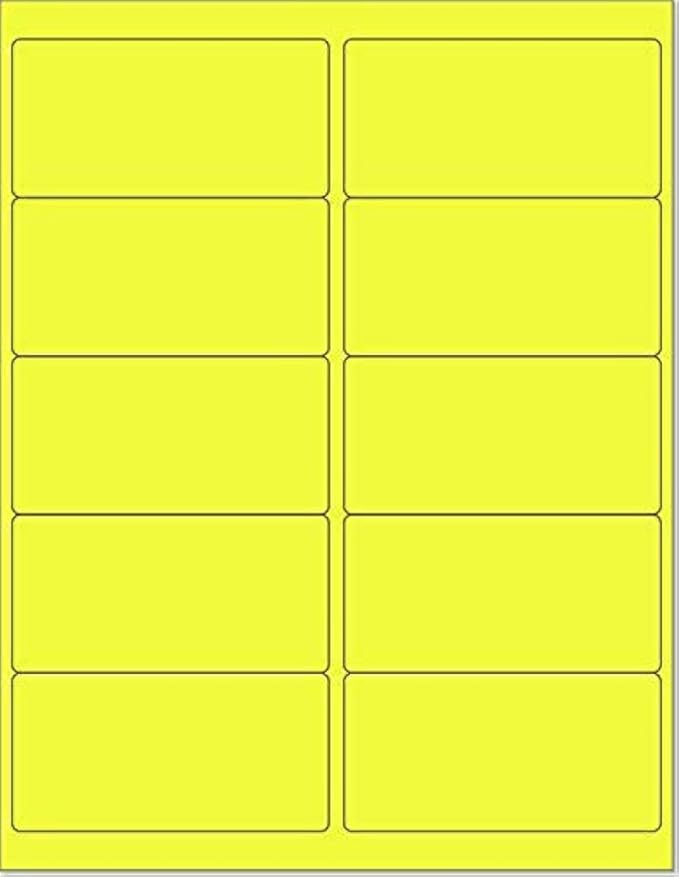 8-1/2 x 11 Neon Color High Light Fluorescent Labels by NextDayLabels