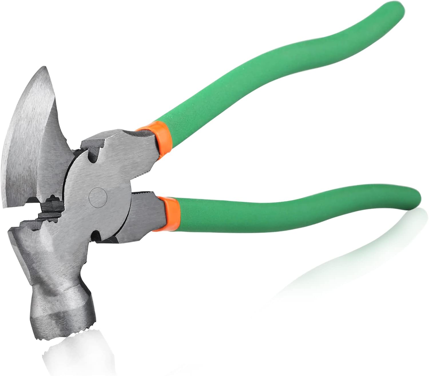 SPEEDWOX 10 Inch Fencing Pliers with Hammer Head Staple Puller | Staple Claw Shear-Type Wire Cutters Wire Splice Crimpers Hammer Multi Purpose Fence Tool Fencing Repairing Ergonomic Handle