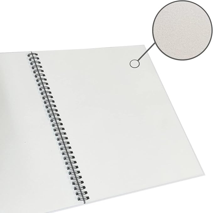 GIFTEXPRESS Pack of 12 Letter Size Sketch Book Bound Spiral Premium Sketch Pads - Image 2
