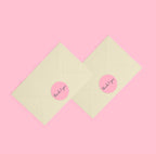 1.5 inches 500 Pink Thank You Stickers || Dispenser Box | Unique Desing Thank You Stickers Roll | Great for Thank You Cards, Wedding Favors, Birthday, Baby Shower, Mailing Bags.