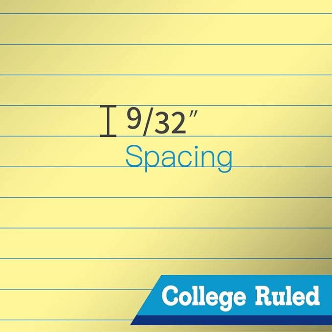 WritePads Legal note pads 5"x8" Legal Pads, College Ruled, Canary Paper - Image 5
