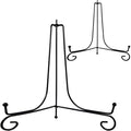HENABLE 2PCS Premium Black Iron Plate Stands by HENABLE