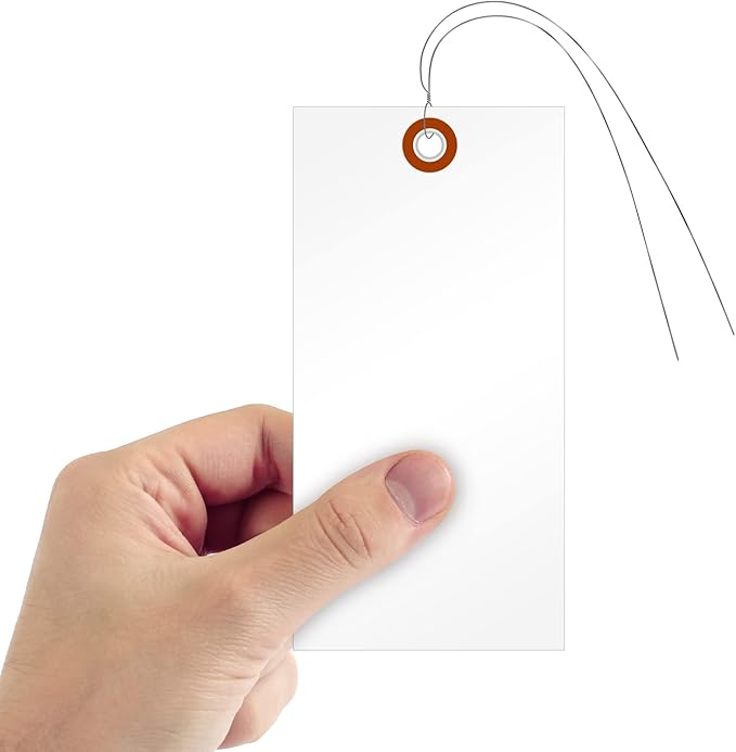SmartSign 6.25 x 3.125 inch Blank White Shipping Tags - Image 2