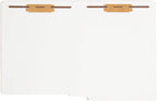 Smead Heavyweight End Tab Fastener File Folder, Shelf-Master® Reinforced Straight-Cut Tab, 2 Fasteners, Letter Size, White, 50 per Box (25840)