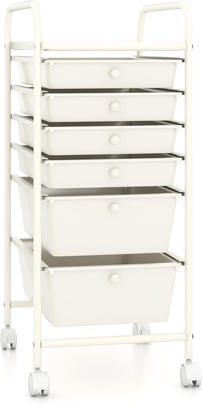 RELAX4LIFE 6-Drawer Rolling Storage Cart by RELAX4LIFE